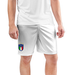 Шорты спортивные мужские Форма сборной Италии домашняя, цвет: 3D-принт — фото 2