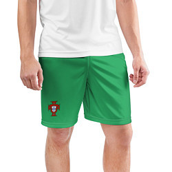 Шорты спортивные мужские Portugal home bottom green, цвет: 3D-принт — фото 2