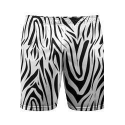 Мужские спортивные шорты Черно-белая зебра