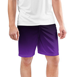 Шорты спортивные мужские Ночной градиент Фиолетовый, цвет: 3D-принт — фото 2