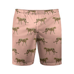 Мужские спортивные шорты Гепарды на розовом