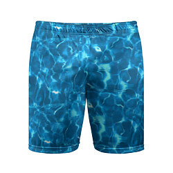 Шорты спортивные мужские Текстура Воды Море, цвет: 3D-принт