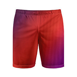 Шорты спортивные мужские Оранжево-фиолетовый градиент, цвет: 3D-принт