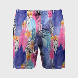 Шорты спортивные мужские Путешественник, цвет: 3D-принт