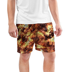 Шорты спортивные мужские Кожаный камуфляж, цвет: 3D-принт — фото 2