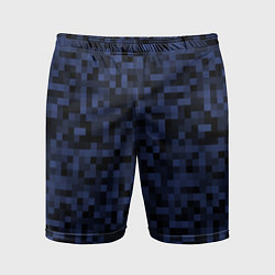 Мужские спортивные шорты Темная пиксельная абстракция
