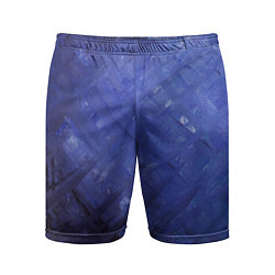 Шорты спортивные мужские Синие акварельные мазки, цвет: 3D-принт