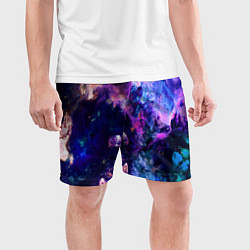 Шорты спортивные мужские НЕОНОВЫЕ КОСМОС NEON SPACE, цвет: 3D-принт — фото 2