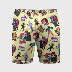 Шорты спортивные мужские Friday Night Funkin - все герои, цвет: 3D-принт