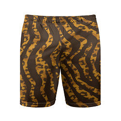 Мужские спортивные шорты Шкура тигра леопарда гибрид