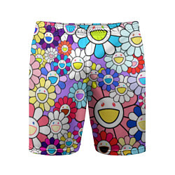 Мужские спортивные шорты Цветы Takashi Murakami
