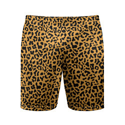 Шорты спортивные мужские Леопард Leopard, цвет: 3D-принт