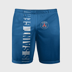 Шорты спортивные мужские PSG PARIS SAINT GERMAIN WHITE LINE SPORT, цвет: 3D-принт