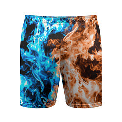 Шорты спортивные мужские Огненное пламя, цвет: 3D-принт