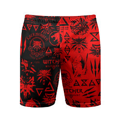 Мужские спортивные шорты THE WITCHER LOGOBOMBING BLACK RED