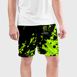 Шорты спортивные мужские Monster Energy green, цвет: 3D-принт — фото 2