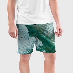 Шорты спортивные мужские Морская пена, цвет: 3D-принт — фото 2