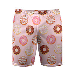 Шорты спортивные мужские Pink donuts, цвет: 3D-принт