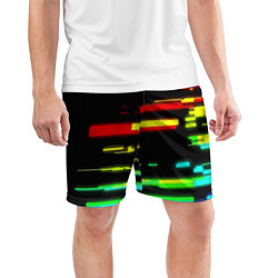 Шорты спортивные мужские Color fashion glitch, цвет: 3D-принт — фото 2