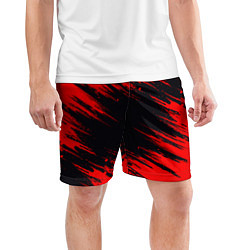 Шорты спортивные мужские Красная краска брызги, цвет: 3D-принт — фото 2