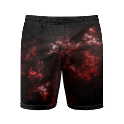 Шорты спортивные мужские Красный космос Red space, цвет: 3D-принт
