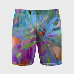 Шорты спортивные мужские Abstract color pattern Summer 2022, цвет: 3D-принт