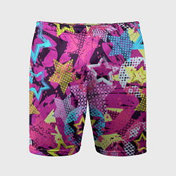 Мужские спортивные шорты Star Colorful Pattern Fashion Neon