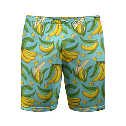Шорты спортивные мужские Banana pattern Summer Fashion 2022, цвет: 3D-принт