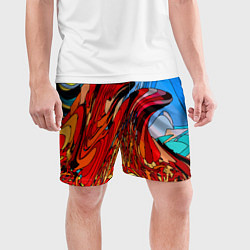 Шорты спортивные мужские Abstract color pattern Fashion 2022, цвет: 3D-принт — фото 2