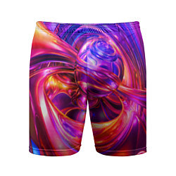 Мужские спортивные шорты Abstract color neon composition Абстрактная неонов
