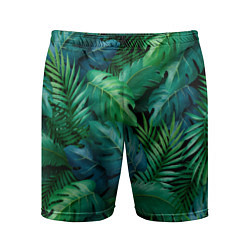 Мужские спортивные шорты Green plants pattern