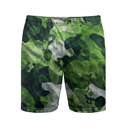 Шорты спортивные мужские Camouflage Pattern Камуфляж Паттерн, цвет: 3D-принт
