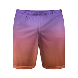 Шорты спортивные мужские Трендовый красно-фиолетовый градиент, цвет: 3D-принт