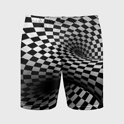 Шорты спортивные мужские Геометрическая объёмная композиция Авангард, цвет: 3D-принт