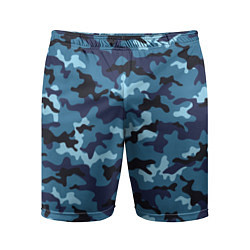 Мужские спортивные шорты Камуфляж Тёмно-Синий Camouflage Dark-Blue