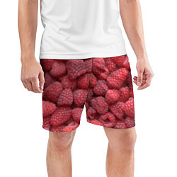 Шорты спортивные мужские Малина - ягоды, цвет: 3D-принт — фото 2