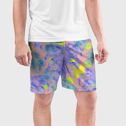 Шорты спортивные мужские Пальмы и Солнце Летом На Море, цвет: 3D-принт — фото 2