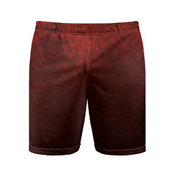 Шорты спортивные мужские Мраморный красно-черный градиент, цвет: 3D-принт