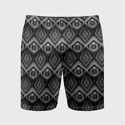 Мужские спортивные шорты Черно-белый геометрический современный узор арт де