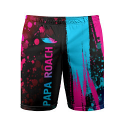 Шорты спортивные мужские Papa Roach Neon Gradient, цвет: 3D-принт