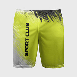 Мужские спортивные шорты Sports club gray green pattern