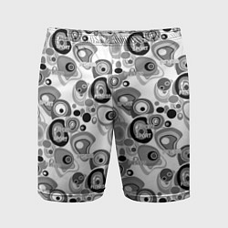 Мужские спортивные шорты Black and white sport pattern