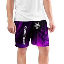 Шорты спортивные мужские Disturbed Violet Plasma, цвет: 3D-принт — фото 2