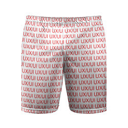 Шорты спортивные мужские UXUI red, цвет: 3D-принт