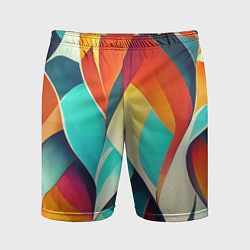 Шорты спортивные мужские Красивые многоцветные узоры, цвет: 3D-принт
