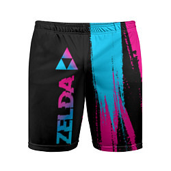 Мужские спортивные шорты Zelda - neon gradient: по-вертикали