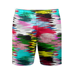 Мужские спортивные шорты Абстрактный многоцветный неоновый узор