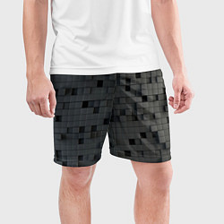 Шорты спортивные мужские Пиксельный объёмный паттерн, цвет: 3D-принт — фото 2