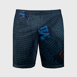 Мужские спортивные шорты Черная газета