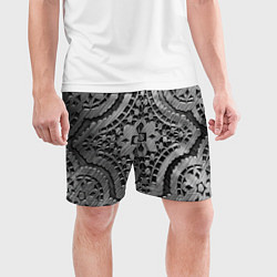 Шорты спортивные мужские Кружевная кольчуга, цвет: 3D-принт — фото 2